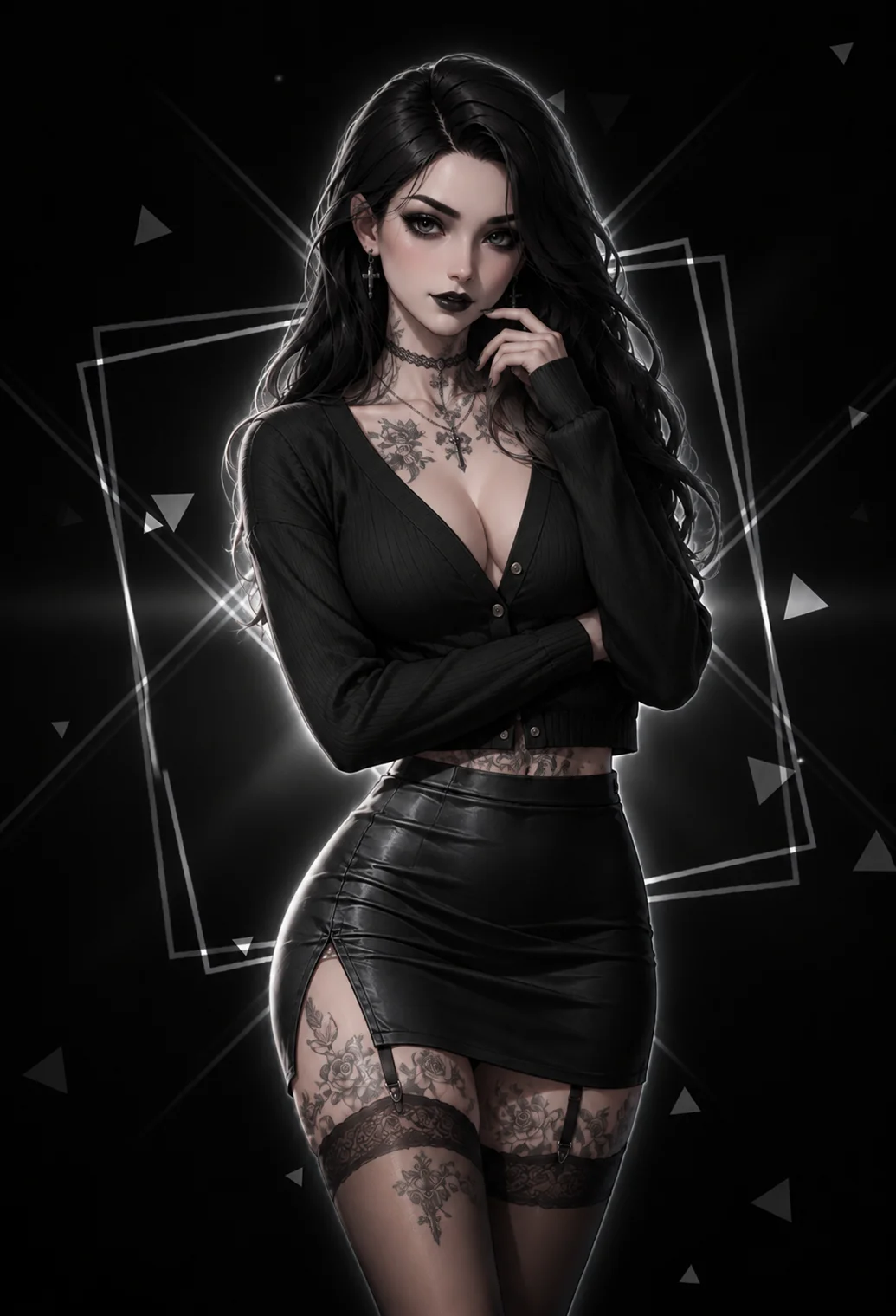 Sabrina, héroïne brune et tatouée de Passion Industry, provocante